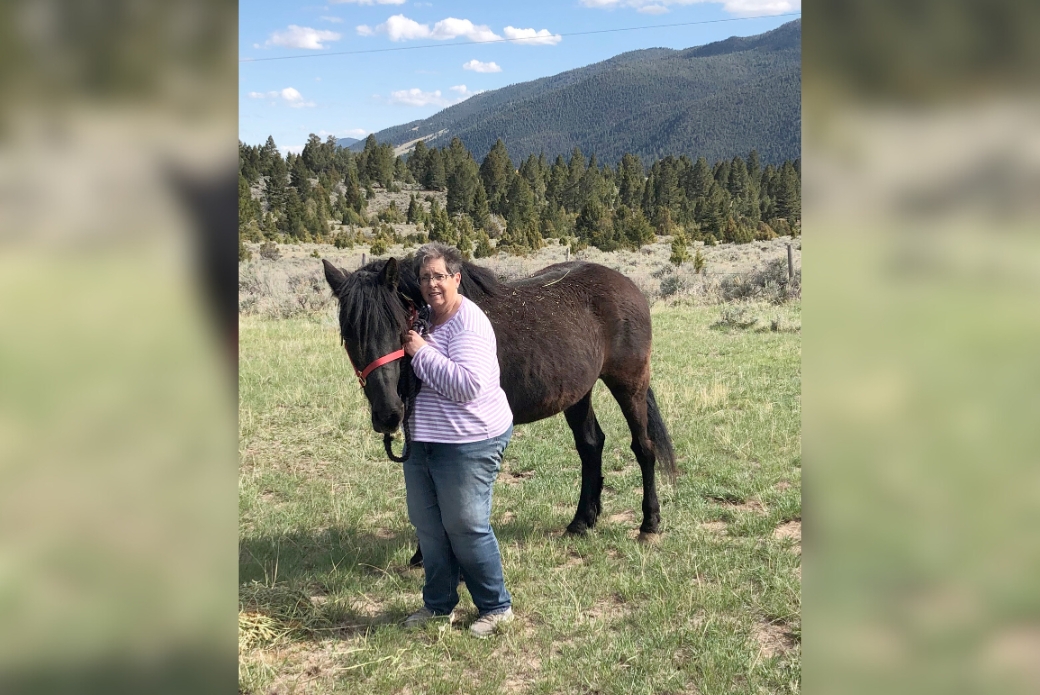 woman with Morgan horse
