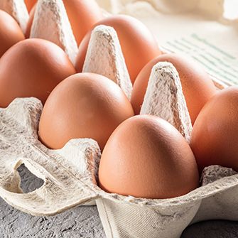 brown eggs in a carton